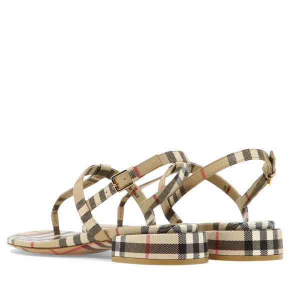 Burberry Emily Vintage Check Thong Sandals 6 36 - Picture 4 of 7